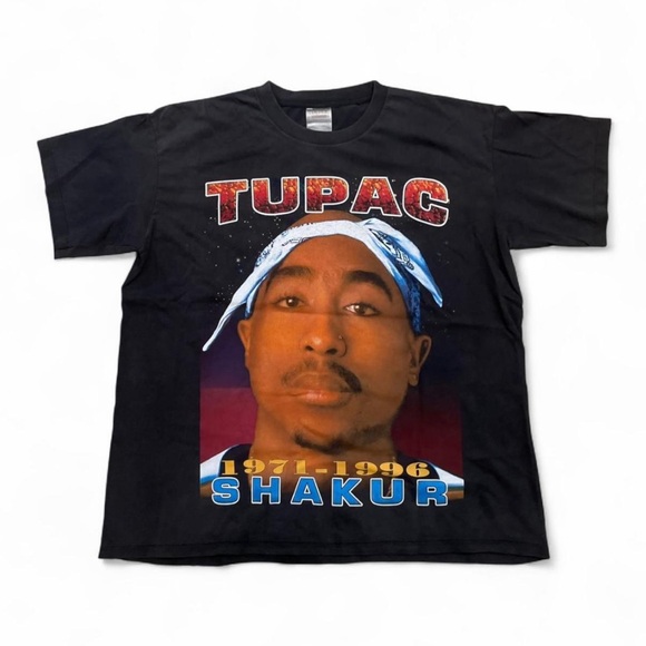 Tultex Other - Vintage Tupac Black 1996 size large Tupac Shakur graphic tee #90s #rap